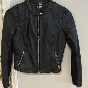 Black leather jacket